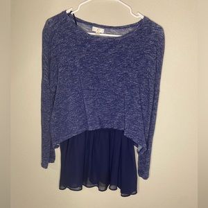 Cute double layered long sleeved top